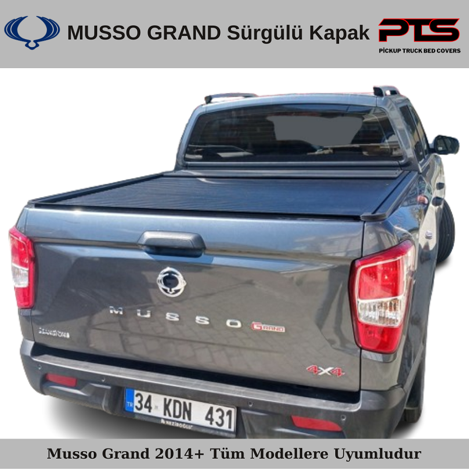 Musso Grand Sürgülü Kapak PTS Musso Grand Kasa Kapatma Rollback Box