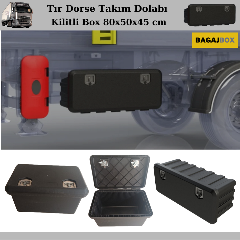 Tır Dorse Takım Dolabı Kasa İçi Kilitli Takım Dolabı Box 80x50x45 cm   
